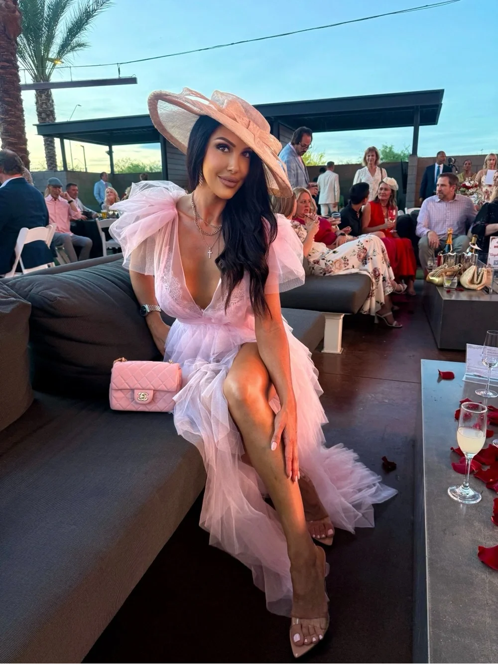 For Love And Lemons Pink Backless Tulle Gown - Picture 4 of 4